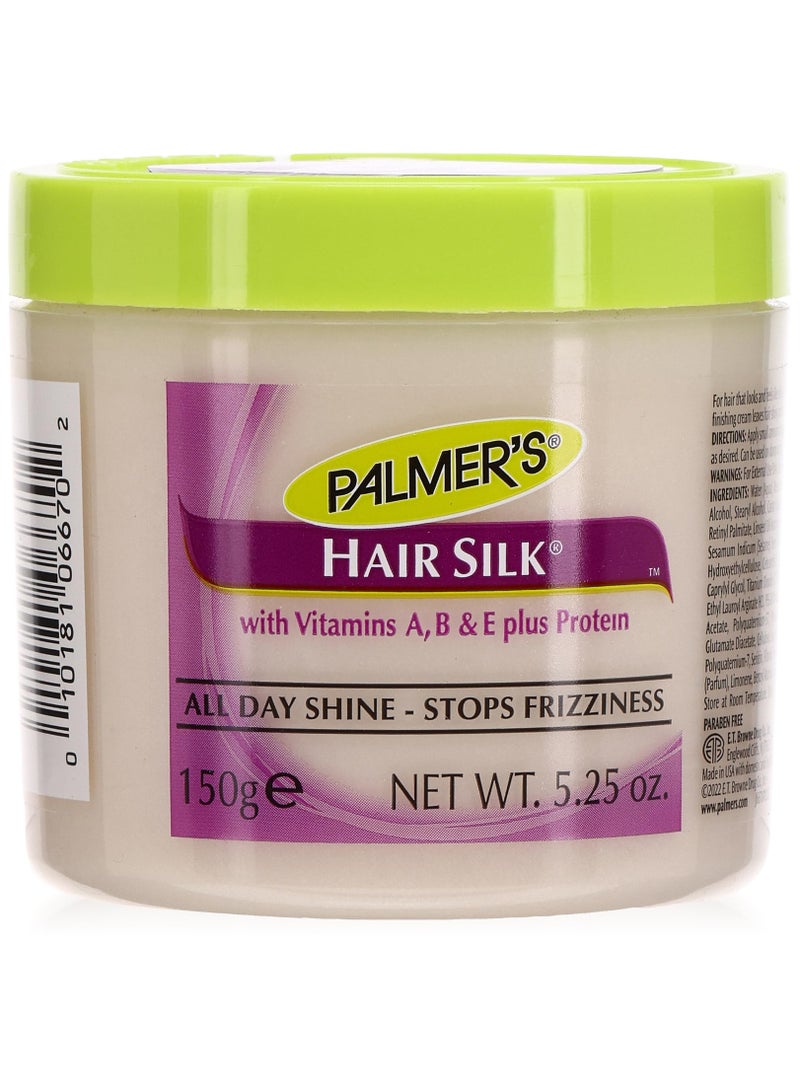 Palmers Hair Silk Cream With Vitamins A .B& E Plus Protein All Day Shine 150g